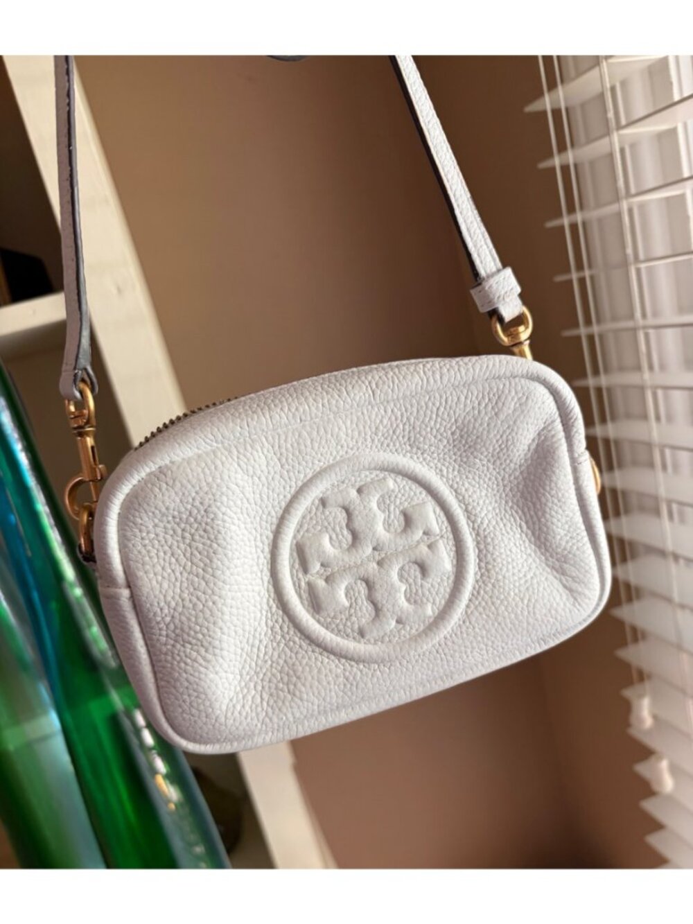 Tory Burch Perry Bombe White Crossbody Camera Handbag - Picture 7 of 13
